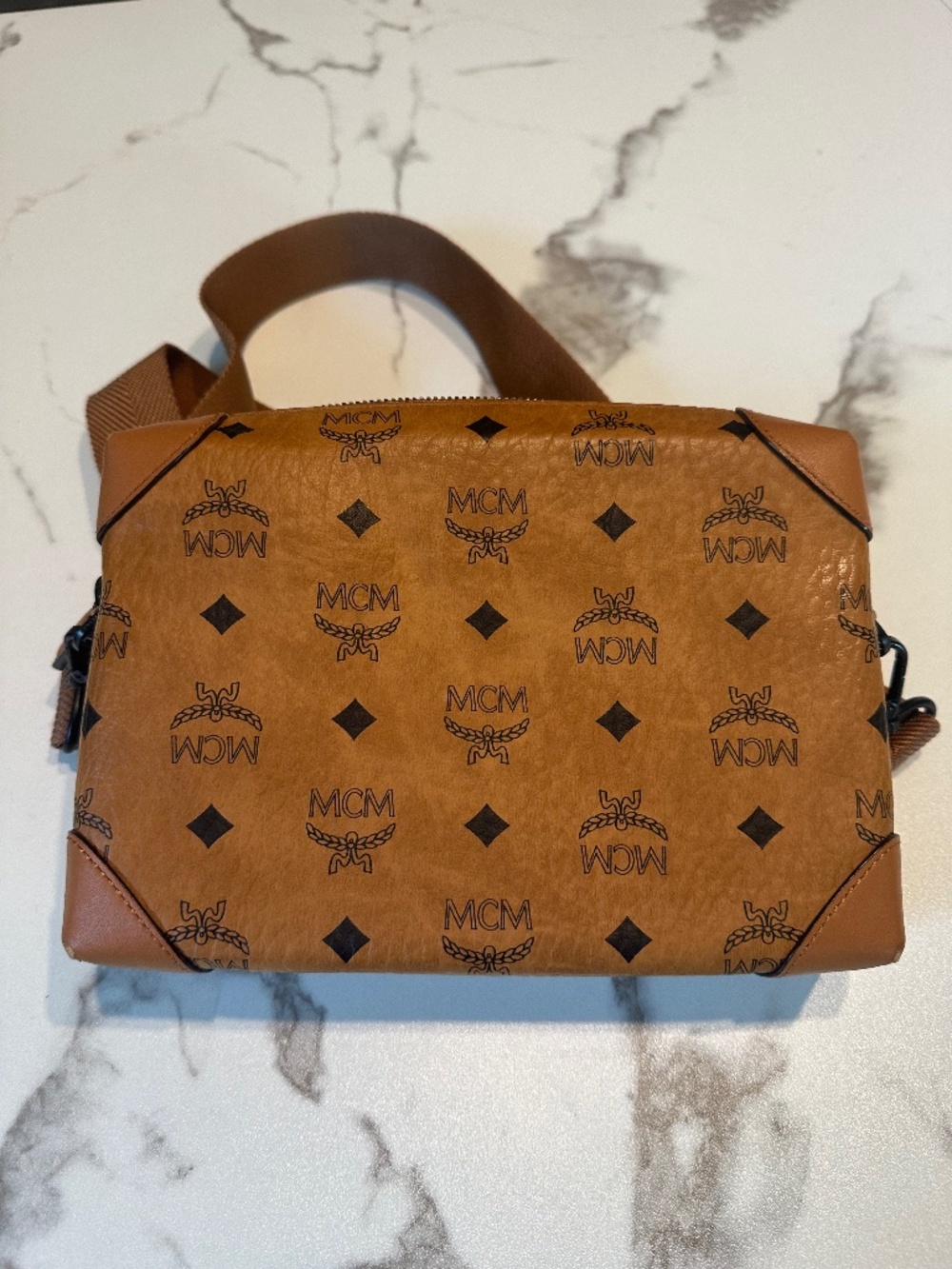 MCM Cognac Crossbody/Bag - Like New